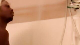JoeSchmoeXXX.com - Ebony jock masturbation paused with mature homo's blowjob