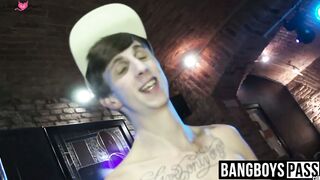 Stud enters strip club where his hard dick is sucked deep