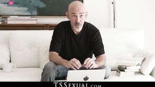 TSSexual.com - Tender tbabe gets cum sprayed after rough anal lovemaking with wild ab