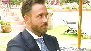 Bearded hunks Logan Moore and Massimo Piano bareback hardcore