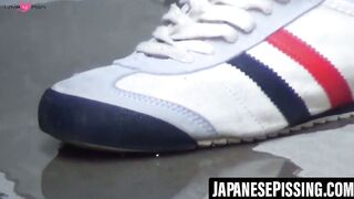 Japanese cuties enjoy outdoor adventures while peeing