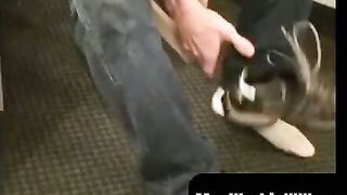 MenWorkinXXX.com - Mature gay enjoys ass play with toys while getting his cock jerked