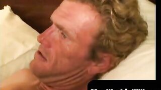 MenWorkinXXX.com - Mature dude strokes his massive cock while smoking a cigar and cum