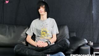 Leo Jones sinks his emo dick into a fleshlight to help him ejaculate
