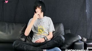 Leo Jones sinks his emo dick into a fleshlight to help him ejaculate