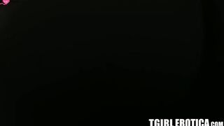 FTM stud banged and creampied by hung trans girlfriend