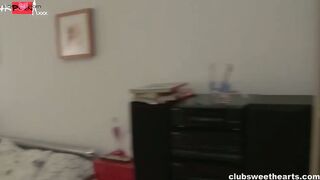 Turned on teenagers hoe sucking off penis into her room