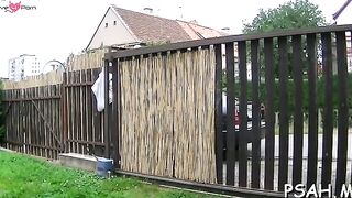 Voracious Bibi Fox getting filled up by pole