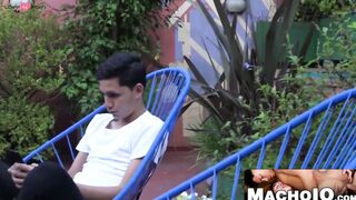 MachoIO.com - Hot pierced twink Cesar Rose fucked hard bareback outdoor
