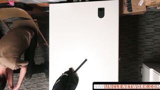 SayUncleNetwork.com - Young shoplifter sucks officer then takes a raw pounding