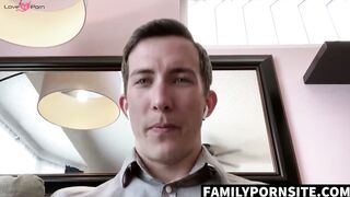 FamilyPornSite.com - Stepbrother Johnny Ford eats my dick on virtual meeting