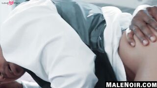 MaleNoir.com - Bald Julian's anal experience sitting on my dick