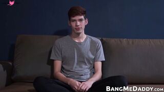 Interviewed Latino twink Yarev Weiss blows my cock and rides it raw
