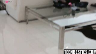 Ninja teens take on a big cock in foursome fun