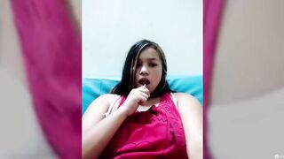 Super young bimbos sucking off lollipopshowing bra and lingerie
