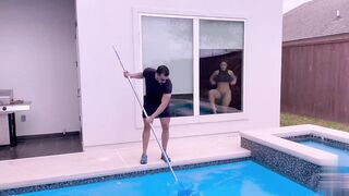 Hottie Milf Teases Pool Bro and Anal Fuck