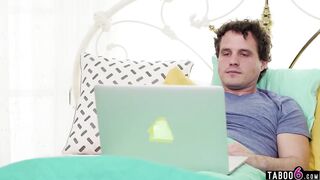 Huge booty mistress Candice Dare finds bf jerking off to
