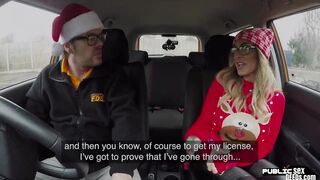 Big Titted kiwi publicly plowed by driving instructor