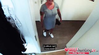 After blowing his cock, Adrienne Kiss gets banged! rough by