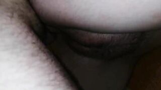 fucked gf during menstruation, cum on twat