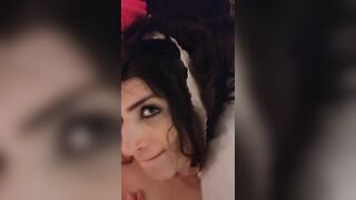 Polkadot whore blows more dick!