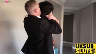 UKSubSluts.com - Teen subslut gets choked during rough pussy fucking