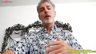 POV of kinky babysitter Jeff Drizzle putting make up on you