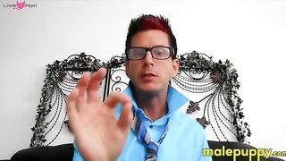 POV of kinky babysitter Jeff Drizzle putting make up on you
