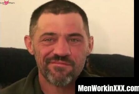 MenWorkinXXX.com - Rugged old amateur jerks off and cums intensely all alone