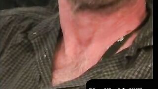 MenWorkinXXX.com - Handsome old boy plays with his cock and squirts a hot load