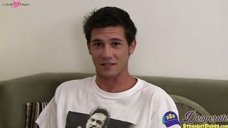 Handsome homo cums over partner after professional blowjob
