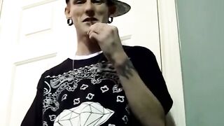 JoeSchmoeXXX.com - Inked thug receives oral service from a fat cock lover
