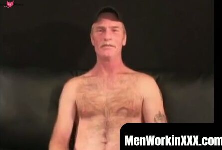 MenWorkinXXX.com - Mature stud with sexy mustache masturbates until he achieves orgas