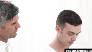 BoyMissionary.com - Servile jock's fingering and dildo play by kinky Mormon elder