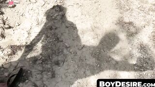 BoyDesire.com - Outdoor rough bareback and POV blowjob with two twinks