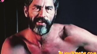 Muscular retro hottie Rory have a satisfying sex session with mature dudes