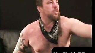 MenWorkinXXX.com - Hairy mature homo masturbates on a chair and cums in huge loads