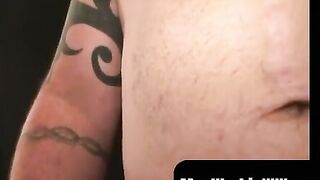 MenWorkinXXX.com - Hairy mature homo masturbates on a chair and cums in huge loads