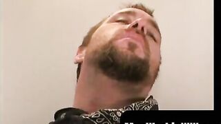MenWorkinXXX.com - Hairy mature homo masturbates on a chair and cums in huge loads