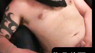 MenWorkinXXX.com - Hairy mature homo masturbates on a chair and cums in huge loads