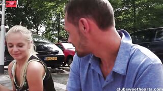 Blonde Hot Obliterates BF into Sizzling Outside Bang