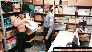 SayUncleNetwork.com - Chocolate thief fingered while cumming from raw officer fuck