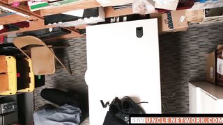 SayUncleNetwork.com - Chocolate thief fingered while cumming from raw officer fuck