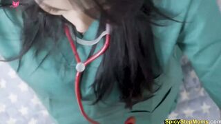 Nurse giving BJ to handle banned search pressure