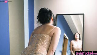 Ember Snow fucks her hot tranny roommate