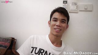 My Asian stepson Max is so happy when I drill his asshole deeply
