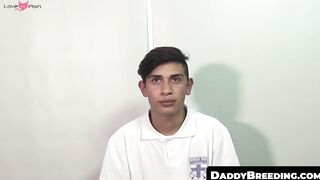 DaddyBreeding.com - Inked older guy rawrails his young partner following intense cock