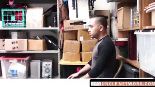 SayUncleNetwork.com - Bearded hairy security raw fucks young perp's tight hole
