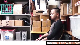 SayUncleNetwork.com - Bearded hairy security raw fucks young perp's tight hole