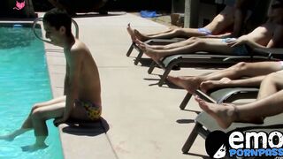 Austin Lucas and Philip Ashton in hardcore group blowjob